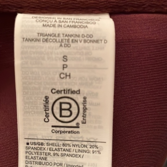 Athleta Triangle Tankini Top D-DD Size Small NWT - Picture 6 of 9